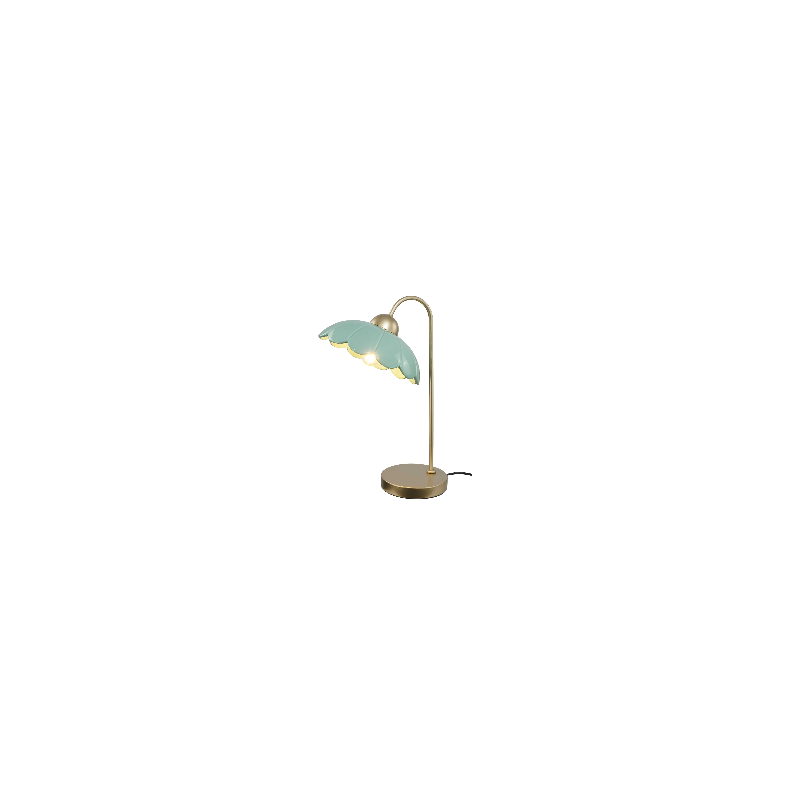 Lampe à poser en céramique colorée et métal rose gold - CLARIS