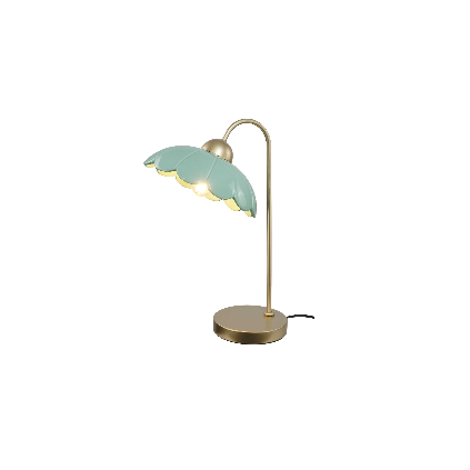 Lampe à poser en céramique colorée et métal rose gold - CLARIS