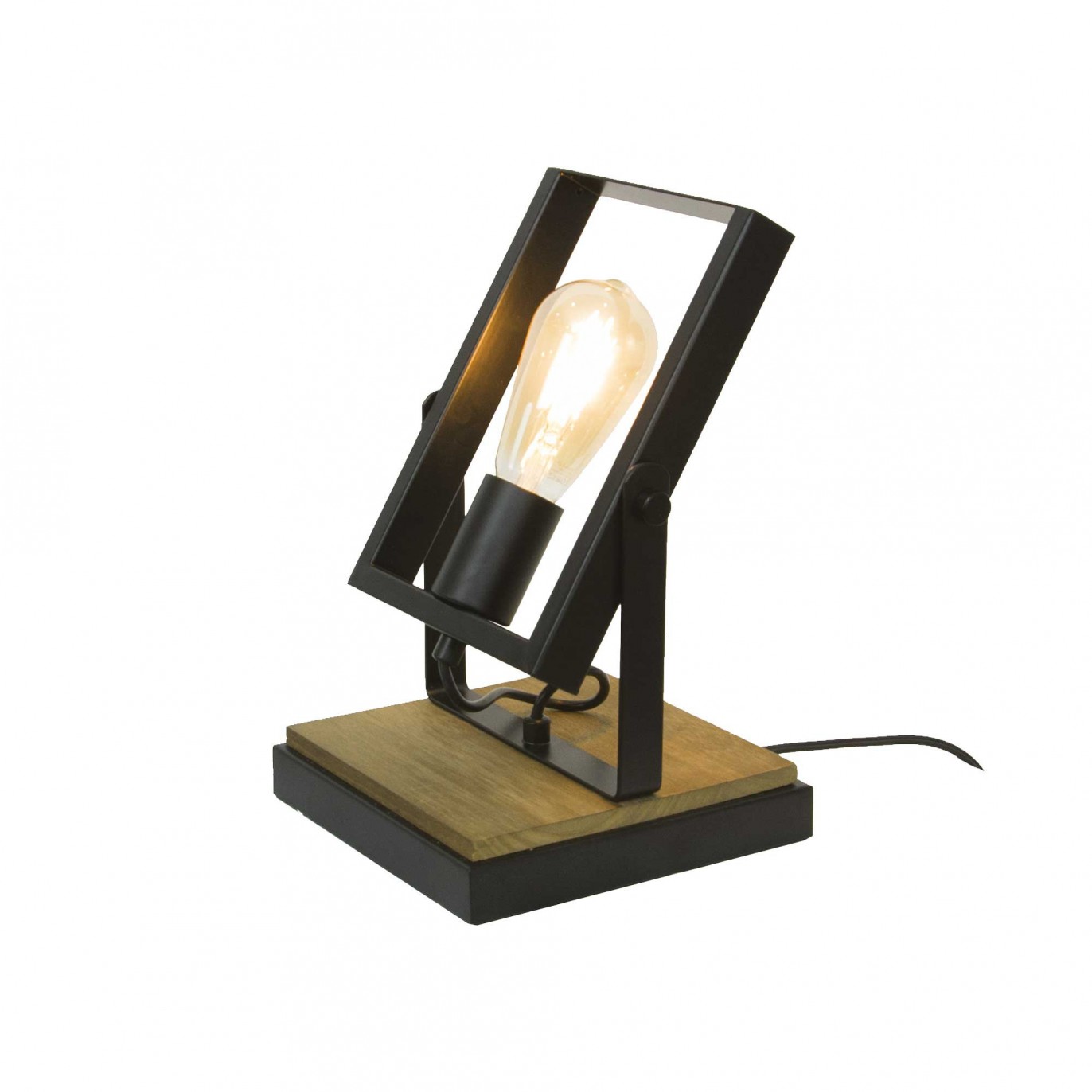 Lampe à poser orientable en métal et bois - NOOLI
