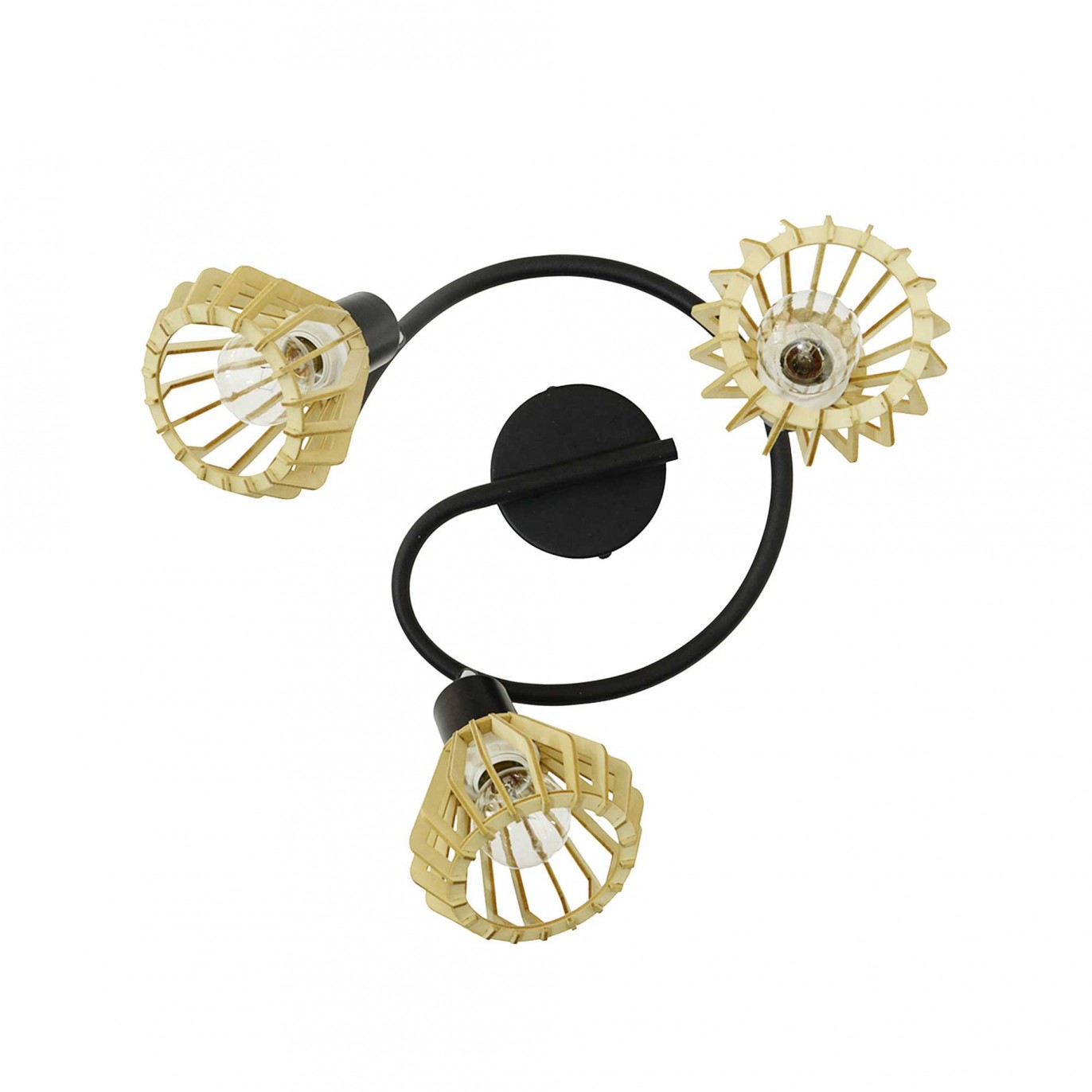 Plafonnier en bois 3 lumières - DODENCE