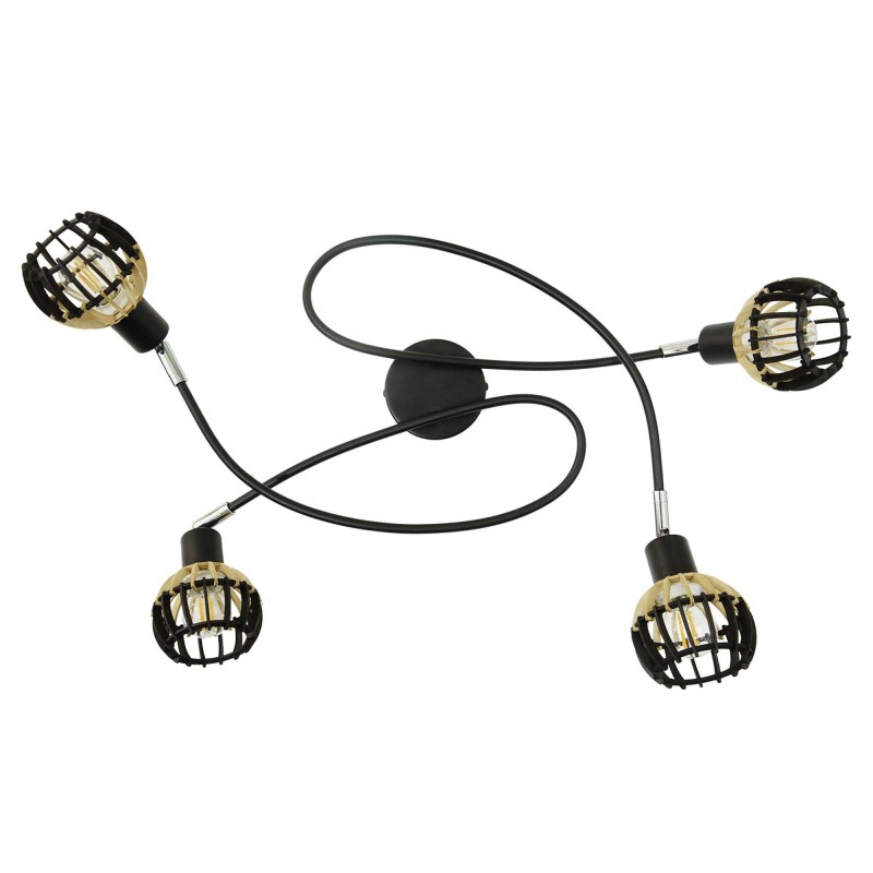 Plafonnier en bois 4 lumières - COBLENCE