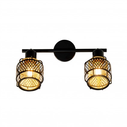 Applique murale en métal bicolore 2 lumières - NAUTIL