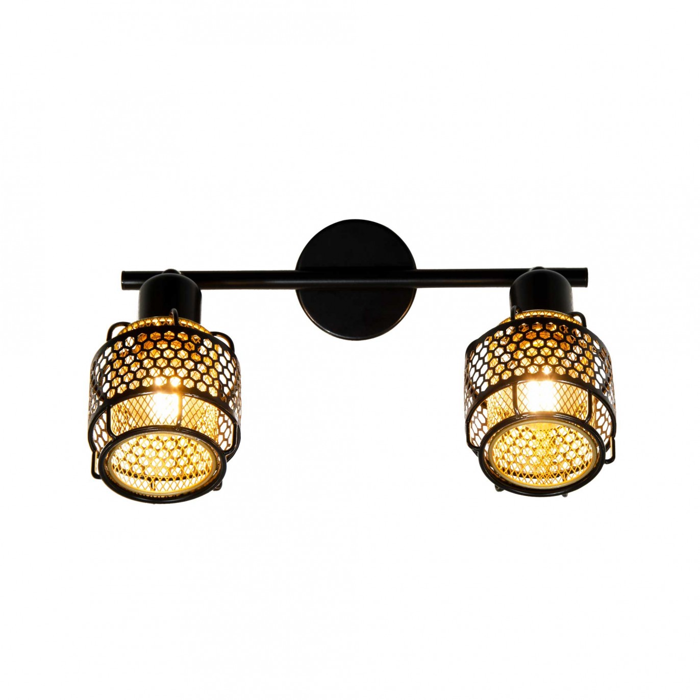 Applique murale en métal bicolore 2 lumières - NAUTIL