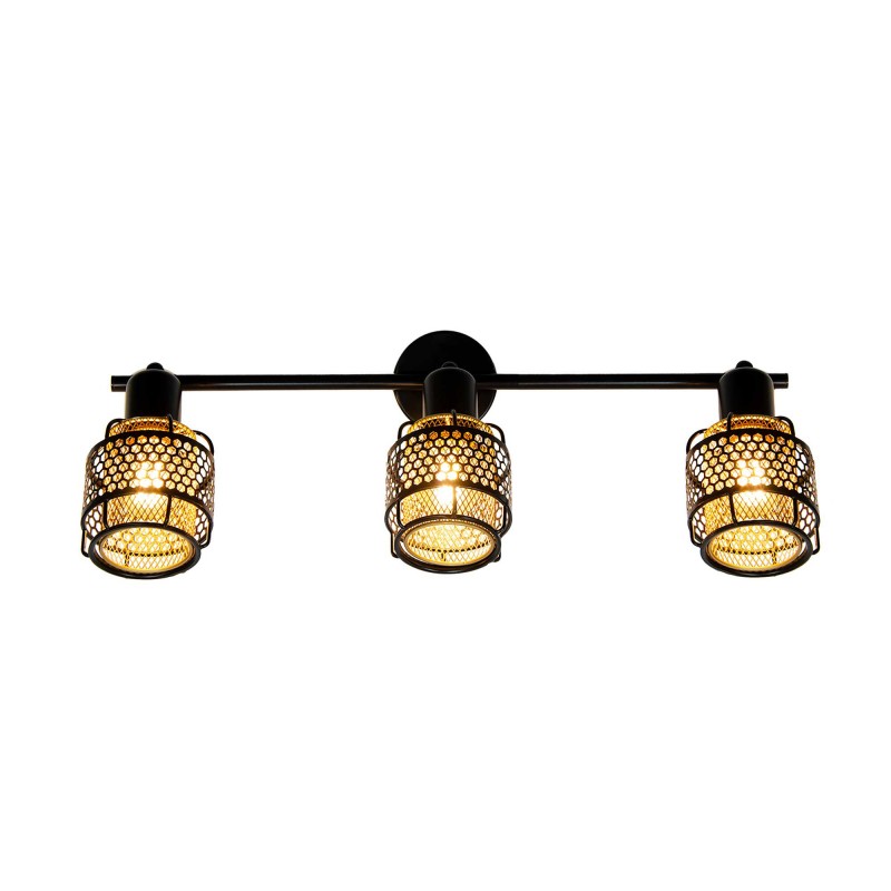 Applique murale en métal bicolore 3 lumières - NAUTIL