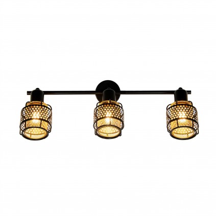 Applique murale en métal bicolore 3 lumières - NAUTIL