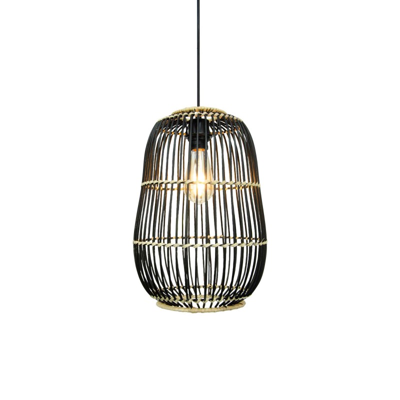 Suspension en rotin noir et naturel - LATIE PM