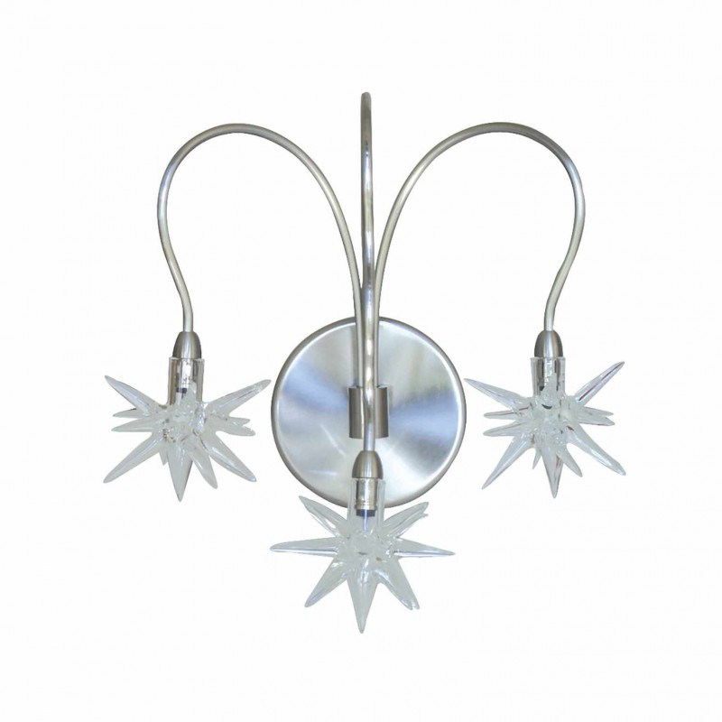 Applique en métal chromé - verre forme étoile - SUPERNOVA
