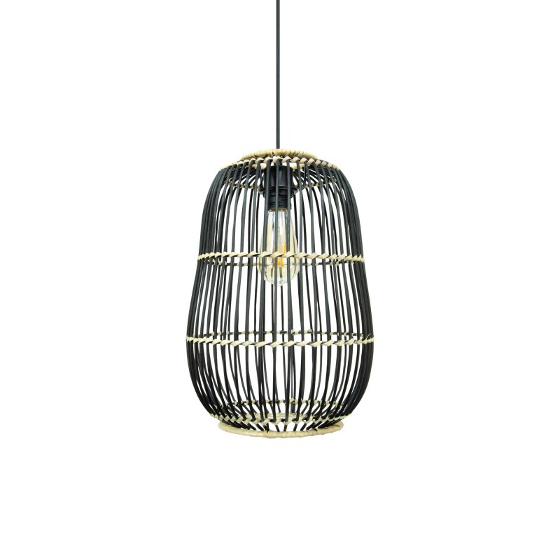 Suspension en rotin noir et naturel - LATIE PM