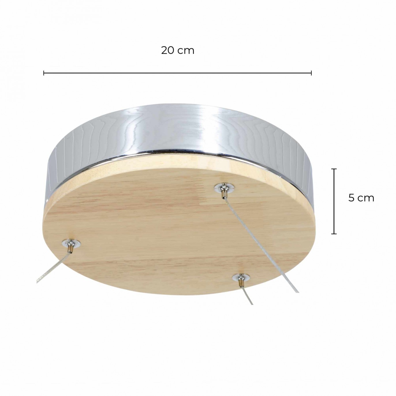 Suspension circulaire en bois et LED - Petit modèle - CECLON