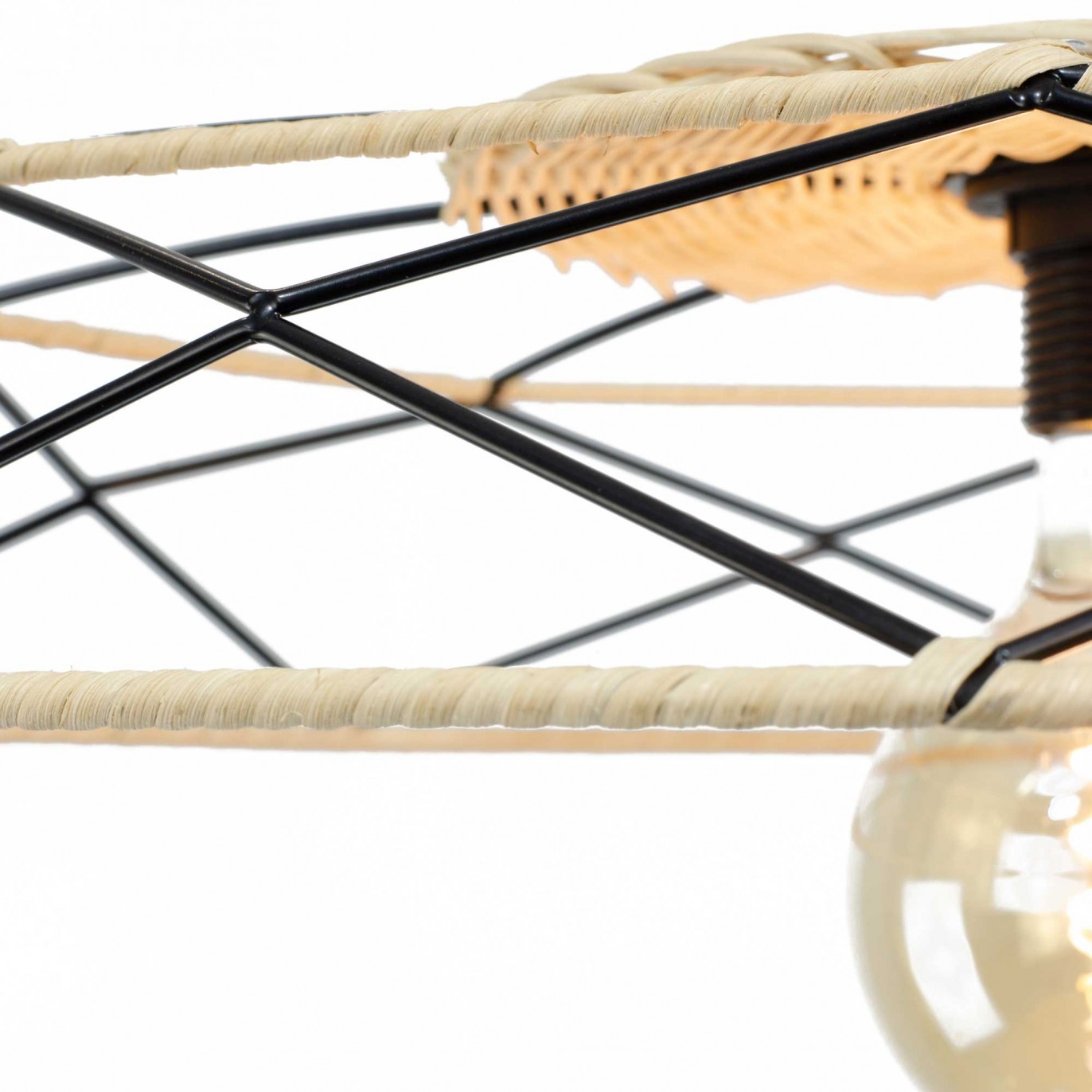 Suspension en métal et rotin - Petit modèle - ALTINE