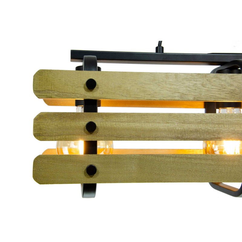 Suspension en bois et métal 3 lumières - CHABANON