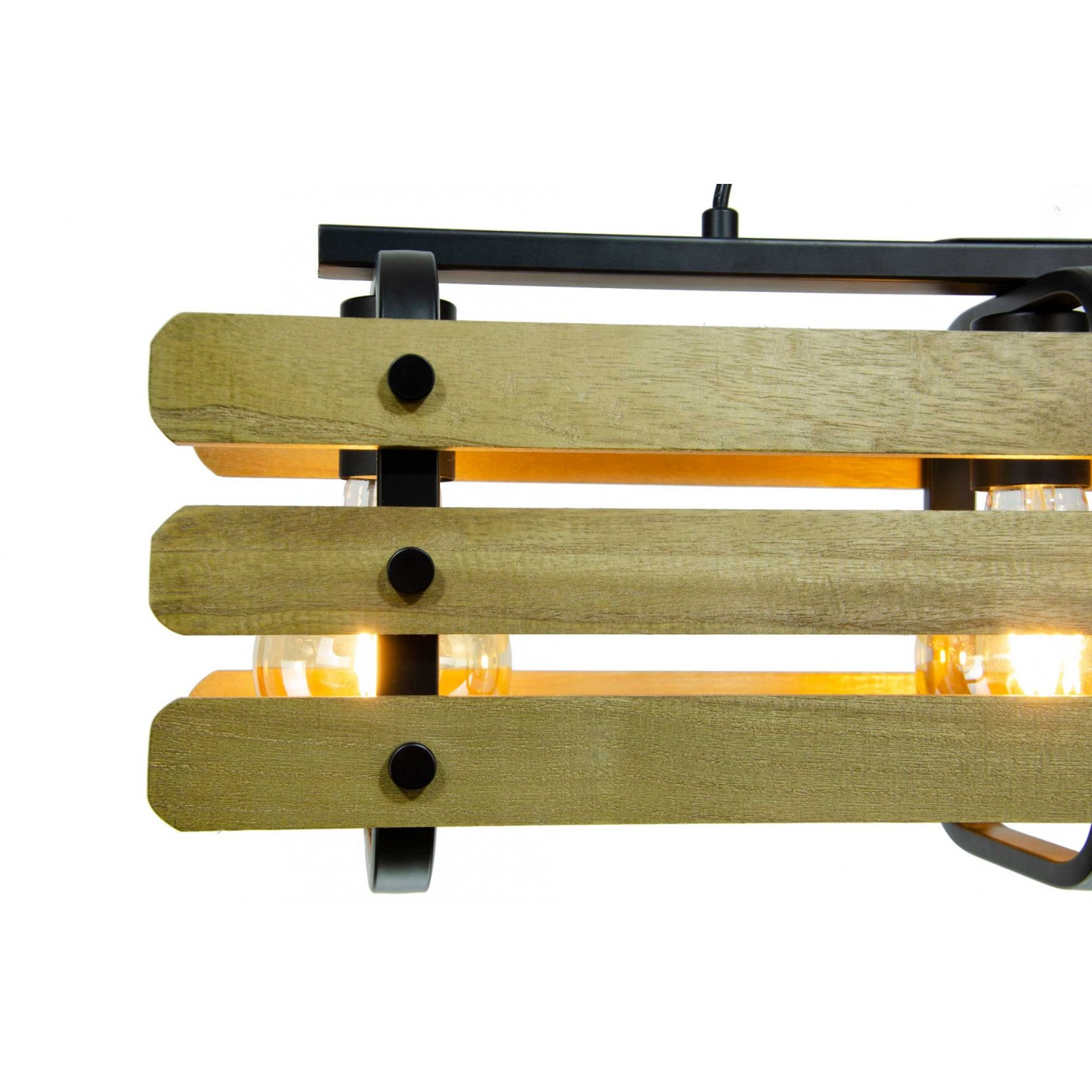 Suspension en bois et métal 3 lumières - CHABANON