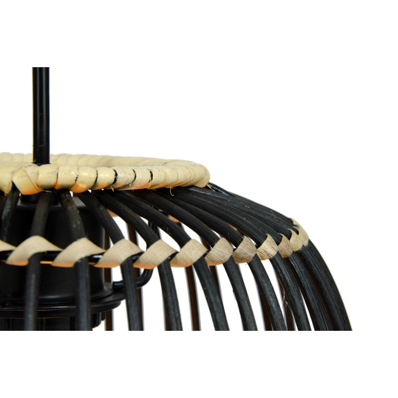 Suspension en rotin noir et naturel - LATIE PM