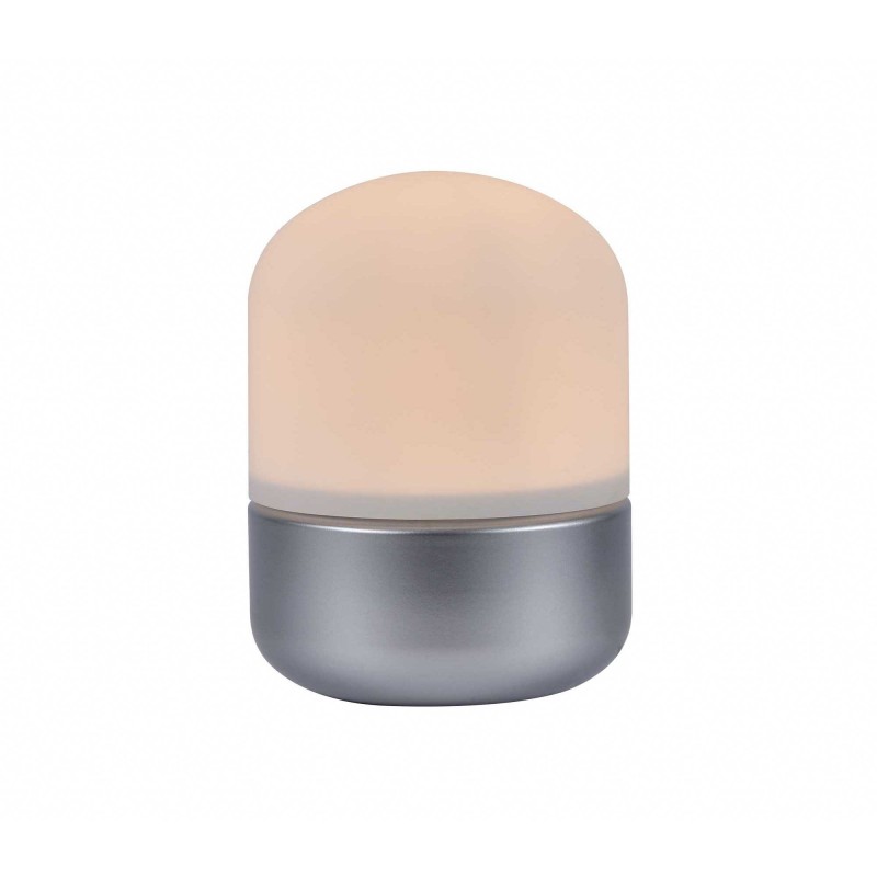 Lampe à poser tactile en métal peint et verre opaque - PILOUL