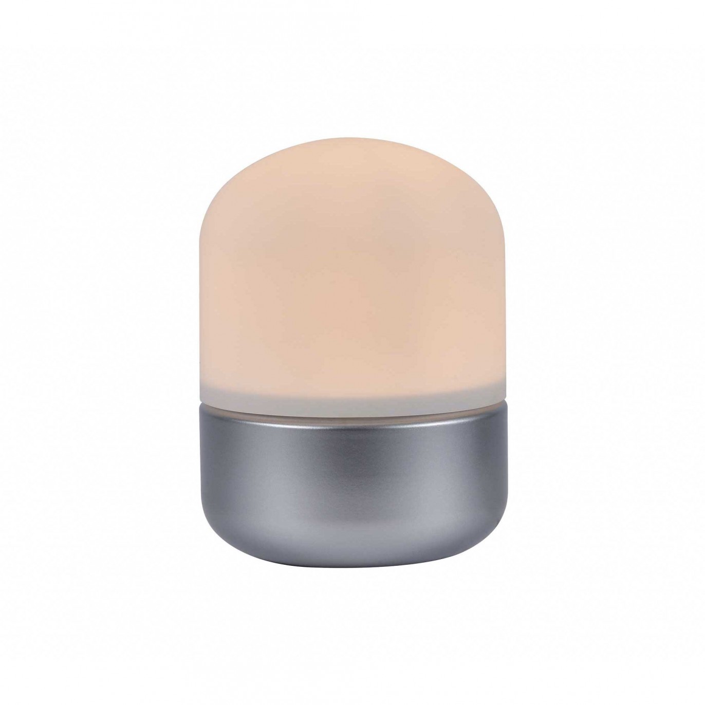 Lampe à poser tactile en métal peint et verre opaque - PILOUL