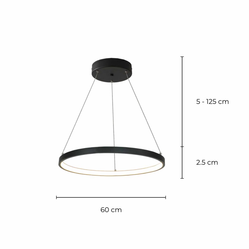 Suspension circulaire en aluminium et LED - Moyen modèle - VECLON