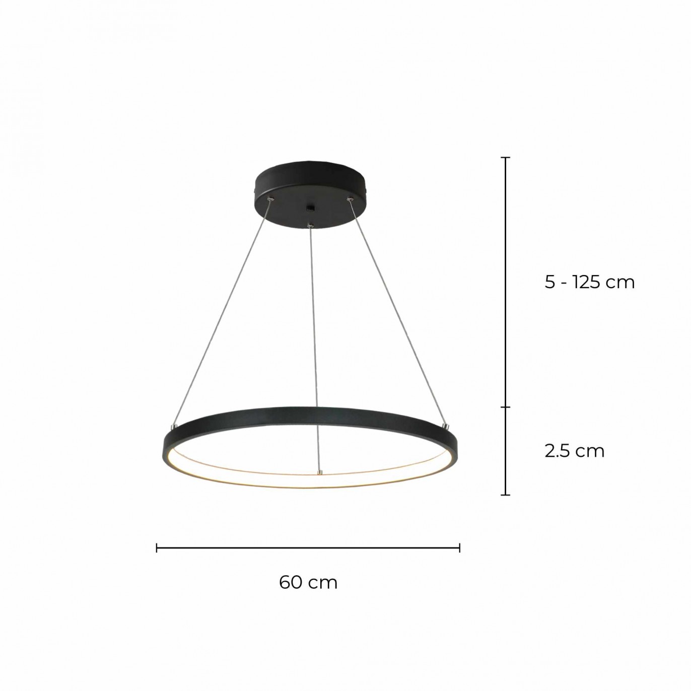 Suspension circulaire en aluminium et LED - Moyen modèle - VECLON