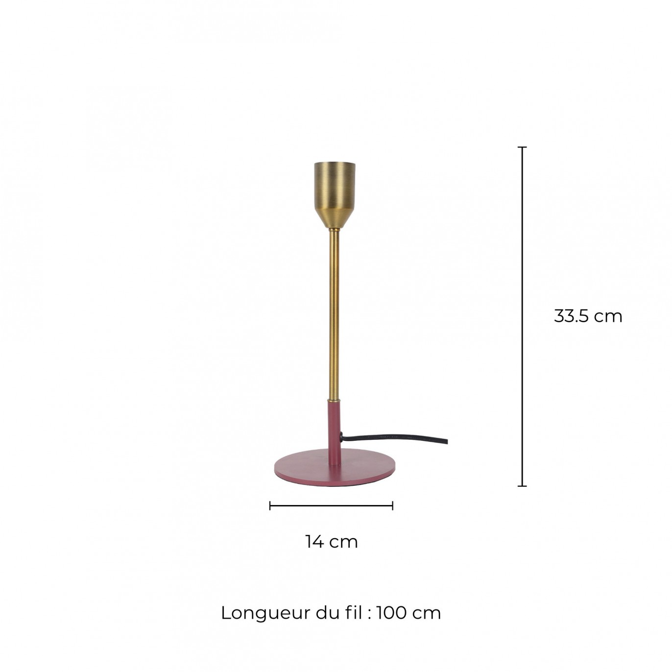Pied de lampe à poser en métal - Grand modèle - TIKY