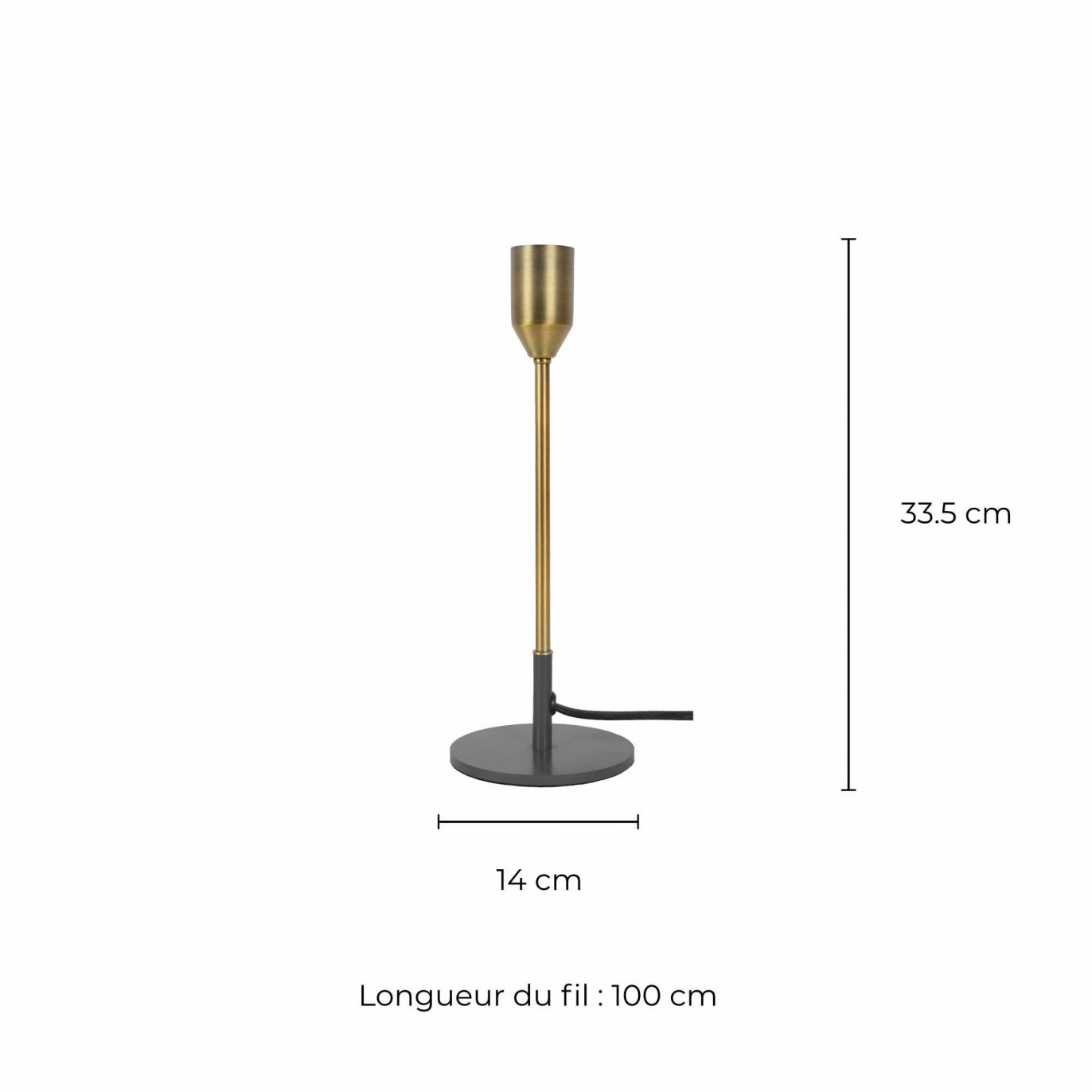 Pied de lampe à poser en métal - Grand modèle - TIKY