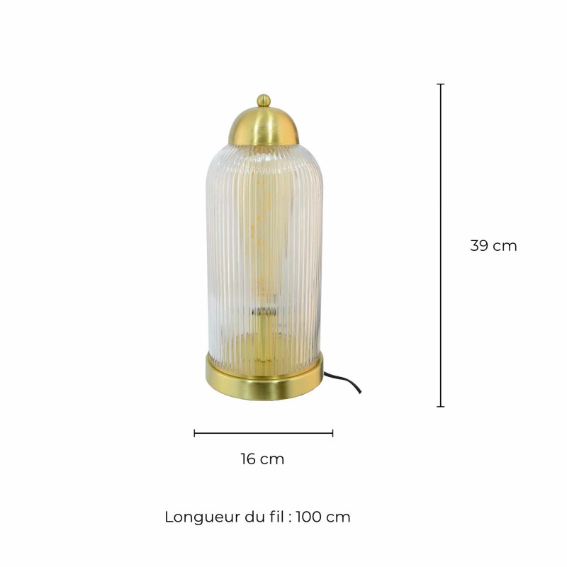 Lampe à poser en métal et verre - FALINE