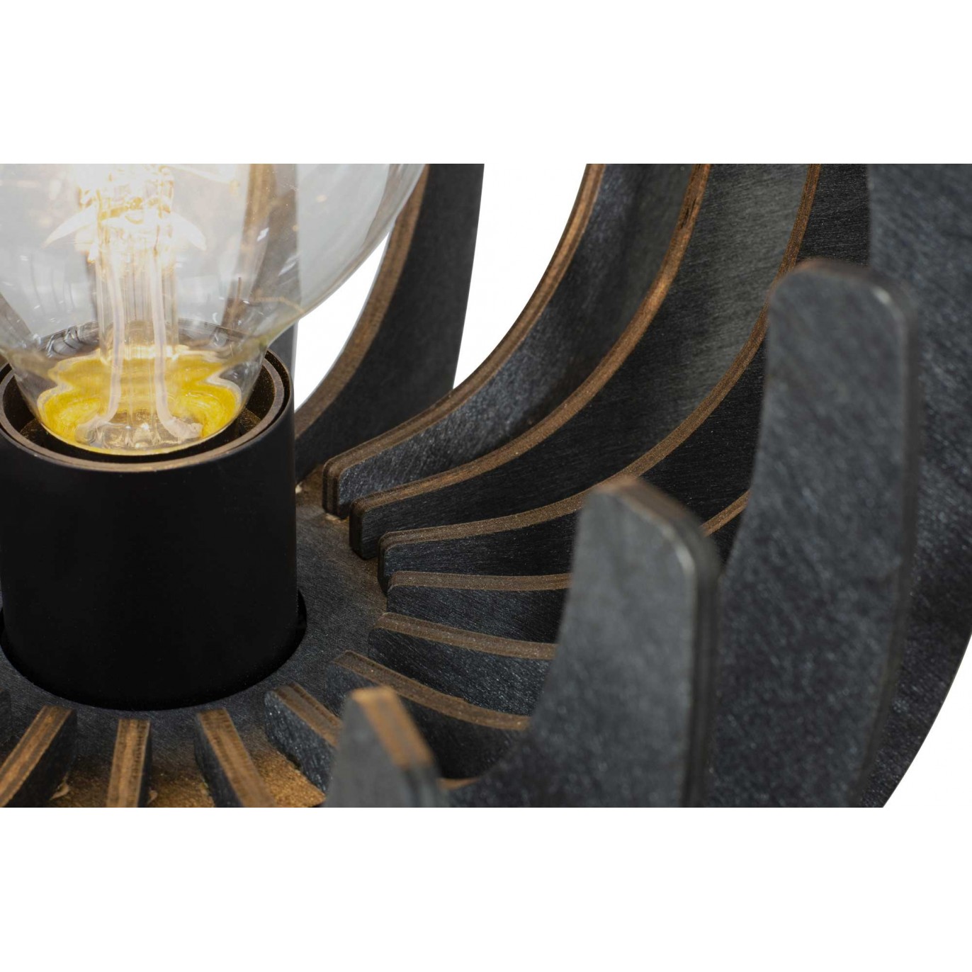 Lampe à poser en lamelles de bois de peuplier - LOSA