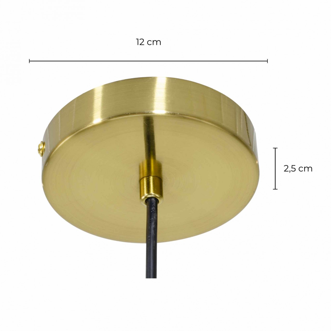 Suspension en métal doré et simili cuir marron - ACUERO PM