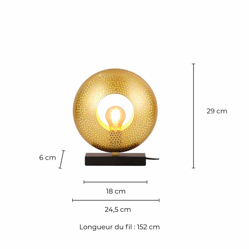 Lampe à poser en métal perforé - ATOKA