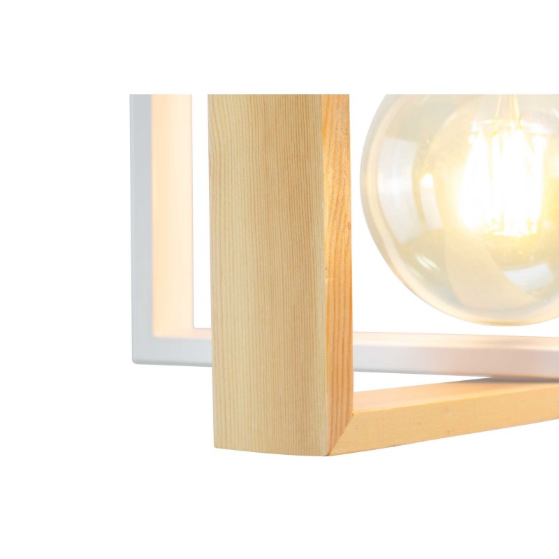 Suspension en bois et métal 4 lumières - WOOLI