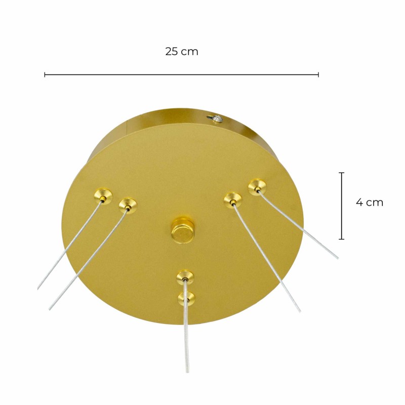 Suspension circulaire dimmable en simili cuir 2 anneaux - APOLLON
