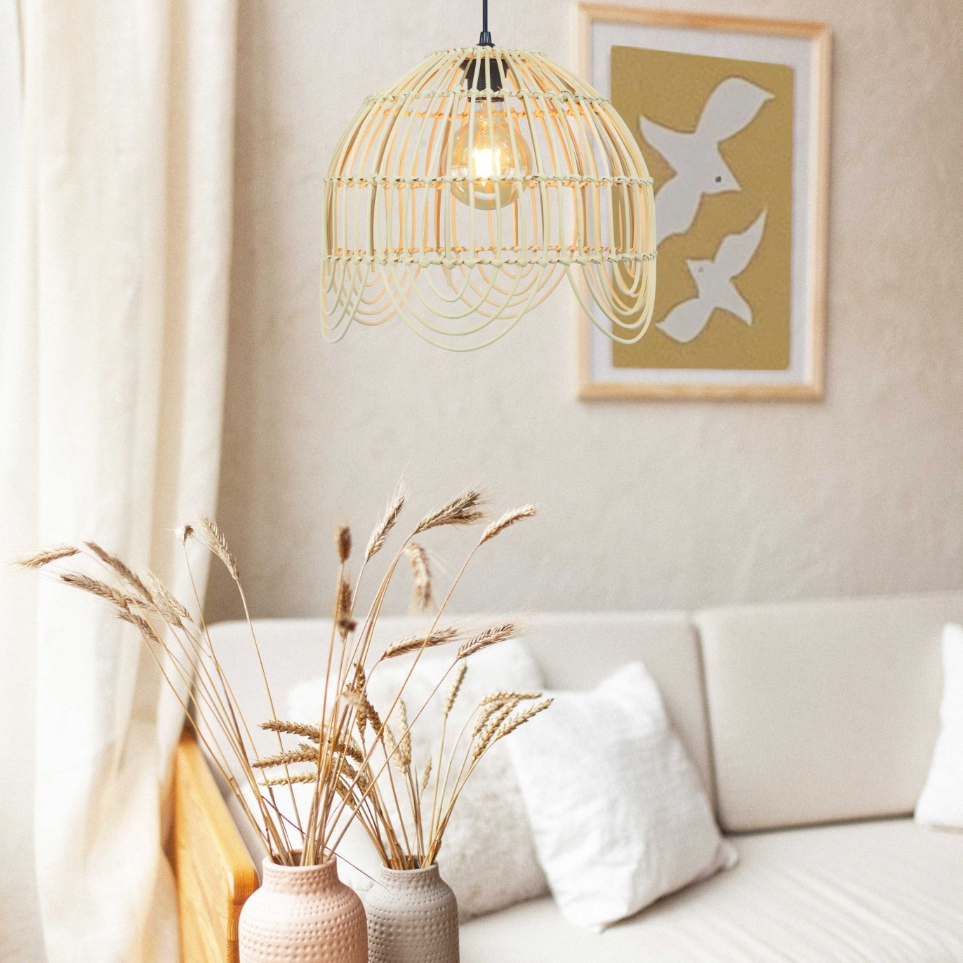 Suspension en rotin - PALMITE MM