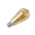 Ampoule LED TOKYO - E27 - ST64 - Intensité moyenne - Blanc chaud - 4W / 2700K / 260lm - Filament spirale - Verre ambré