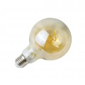 Ampoule LED LONDRES - E27 - G95 - Intensité moyenne - Blanc chaud - 4W / 2700K / 260lm - Filament spirale - Verre ambré