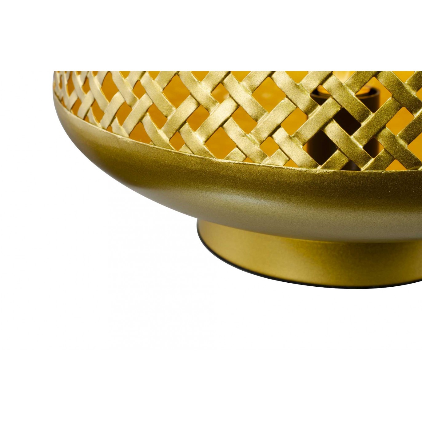 Lampe à poser en métal doré ajouré GM - TANIS