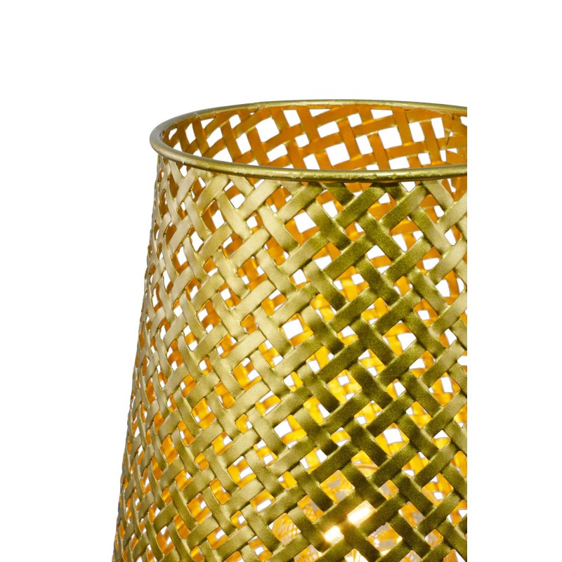 Lampe à poser en métal doré ajouré GM - TANIS