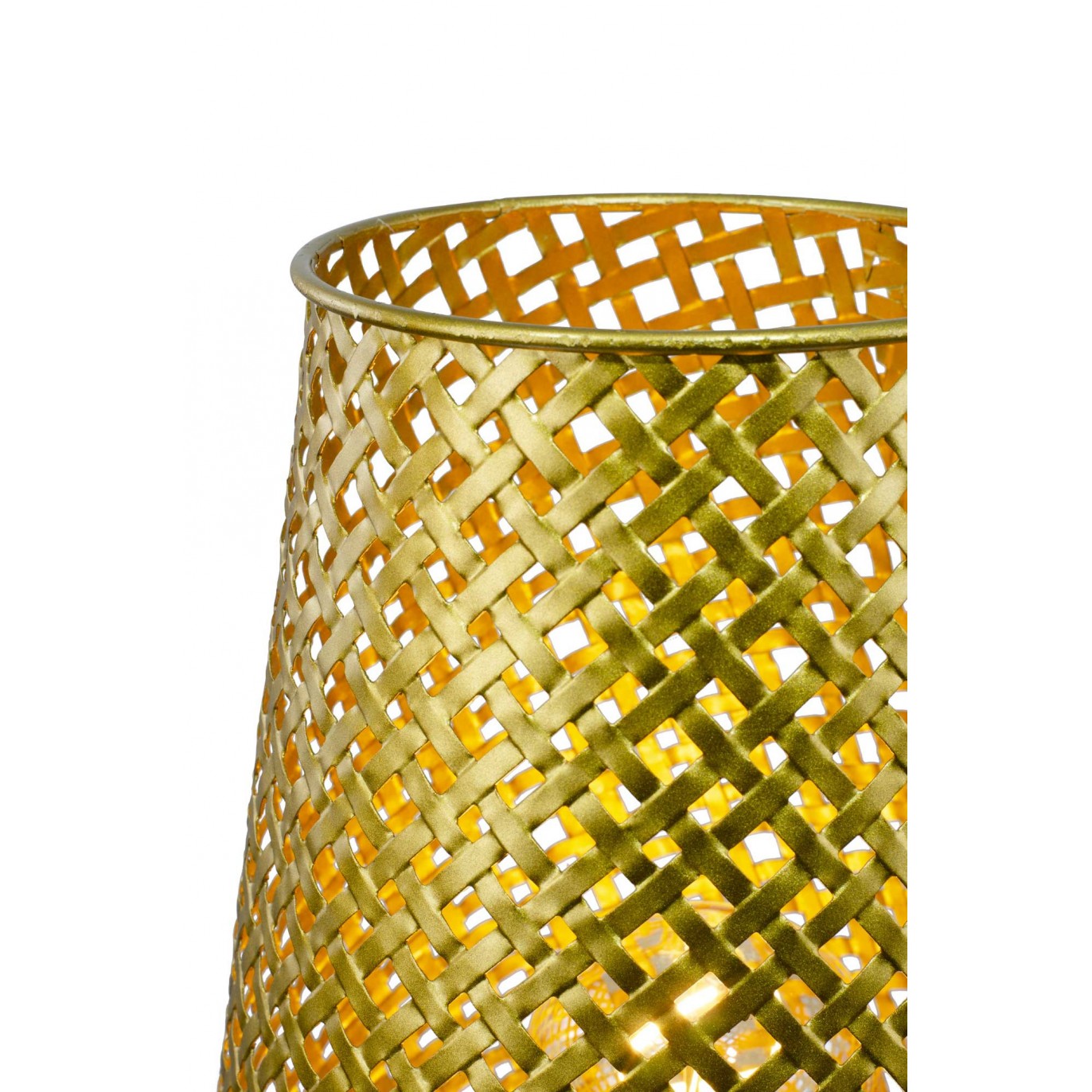 Lampe à poser en métal doré ajouré GM - TANIS