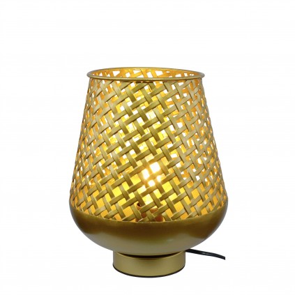 Lampe à poser en métal doré ajouré PM - TANIS