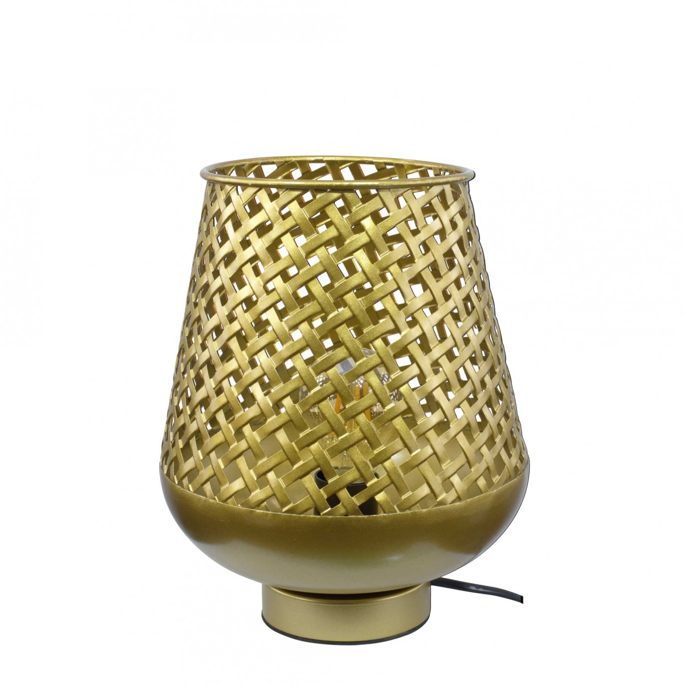Lampe à poser en métal doré ajouré PM - TANIS