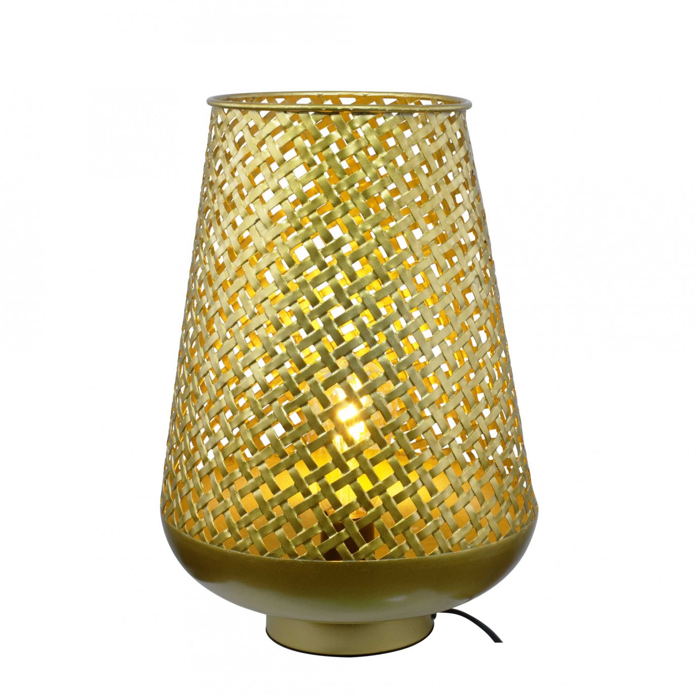 Lampe à poser en métal doré ajouré MM - TANIS