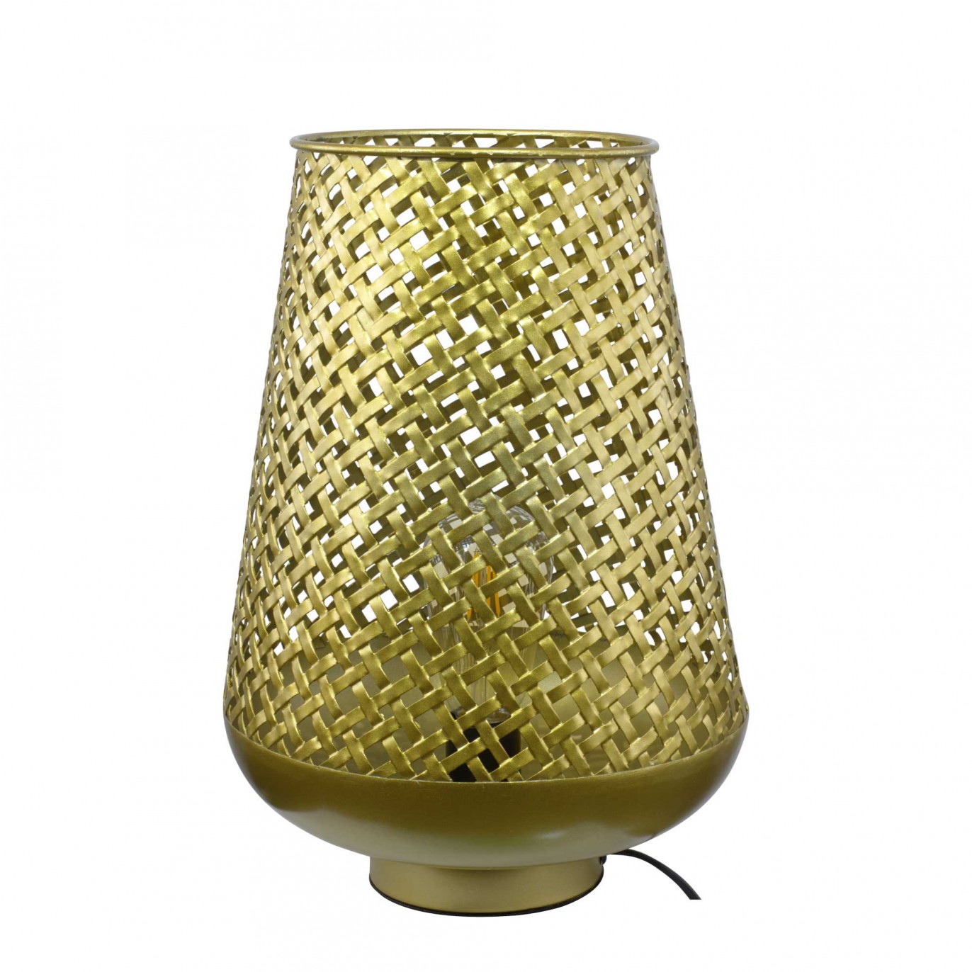 Lampe à poser en métal doré ajouré MM - TANIS