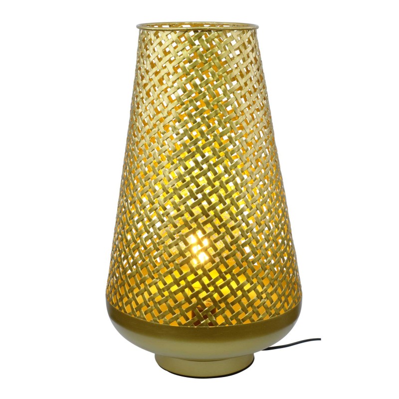 Lampe à poser en métal doré ajouré GM - TANIS