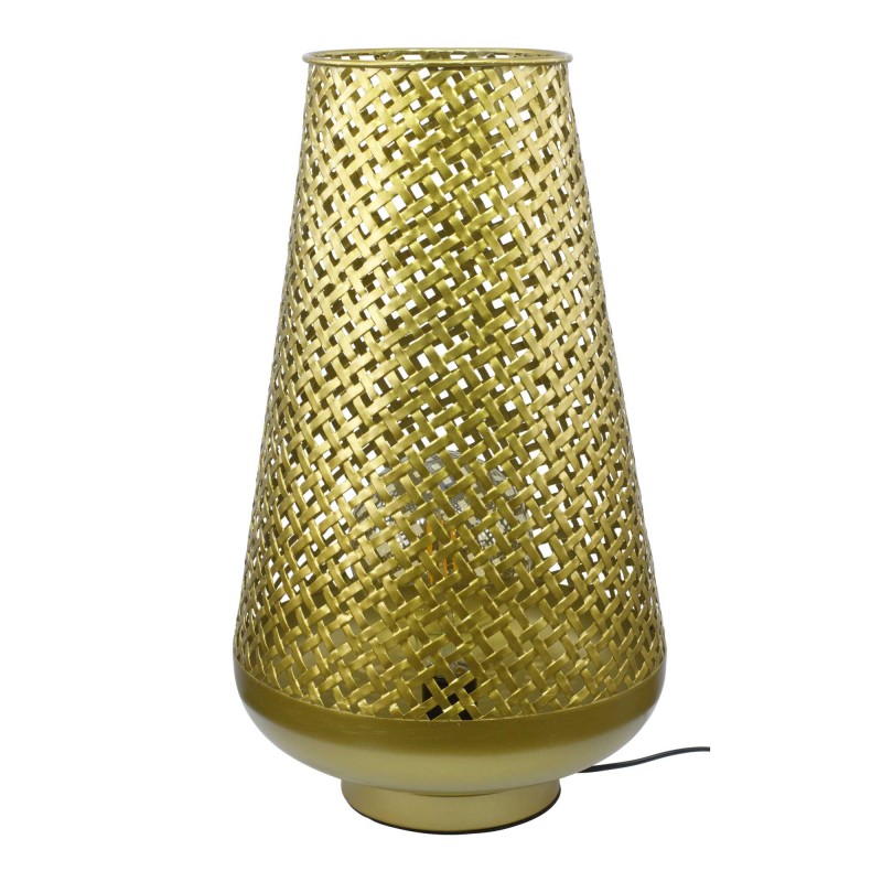 Lampe à poser en métal doré ajouré GM - TANIS