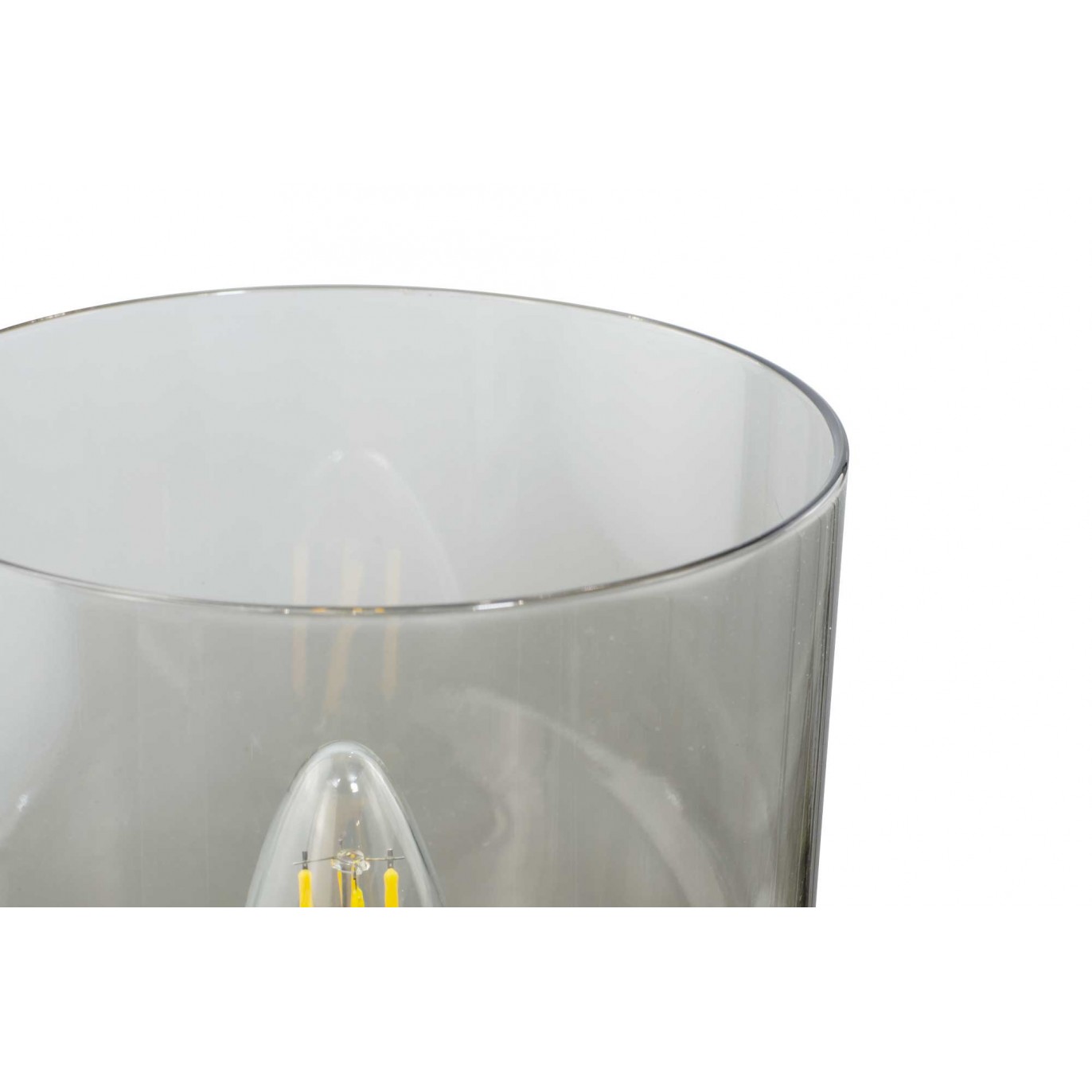 Lampe à poser en simili cuir et verre - ACOREL