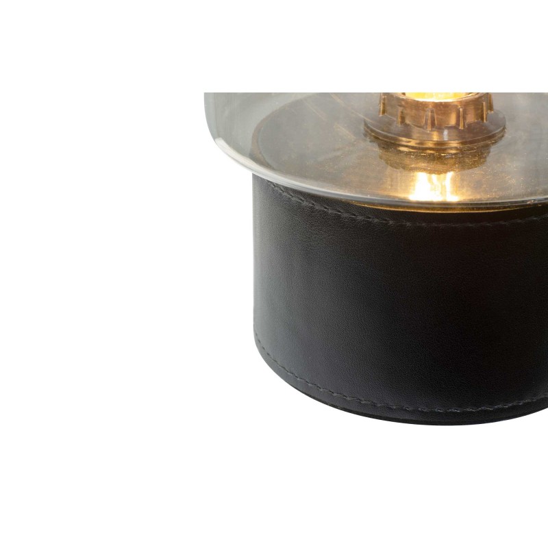 Lampe à poser en simili cuir et verre - ACOREL
