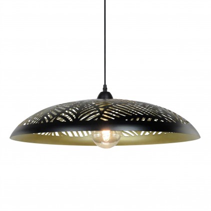 Suspension style exotique en métal noir et doré - AKABI