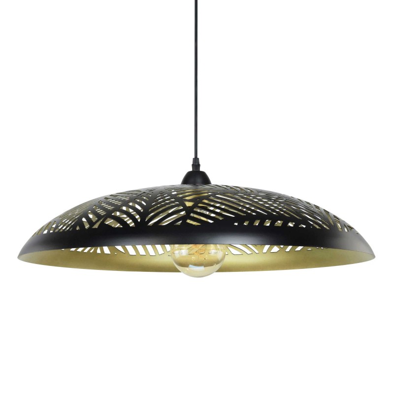 Suspension style exotique en métal noir et doré - AKABI