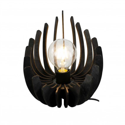 Lampe à poser en lamelles de bois de peuplier - LOSA