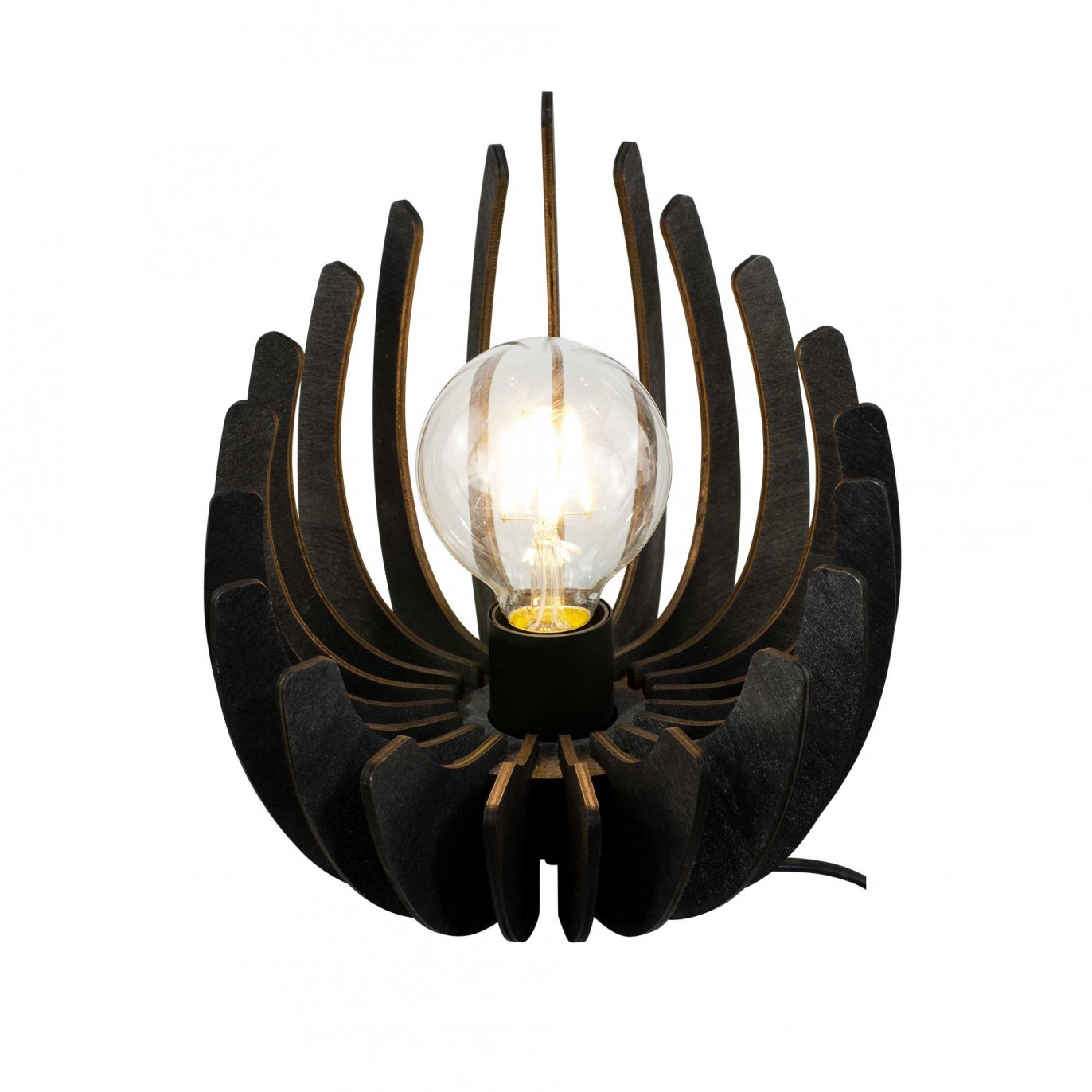 Lampe à poser en lamelles de bois de peuplier - LOSA