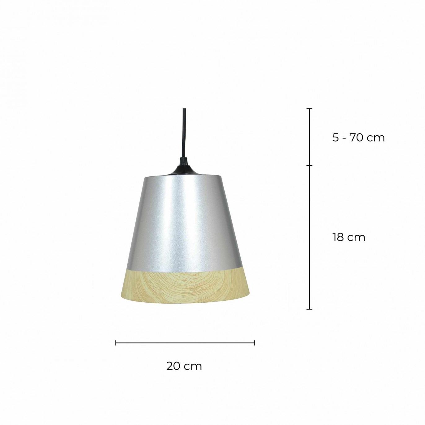 Suspension scandinave en métal bicolore - DANWOOD