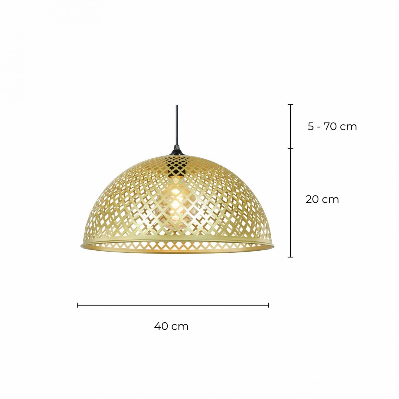 Suspension cloche en métal ajouré - HILIA GM