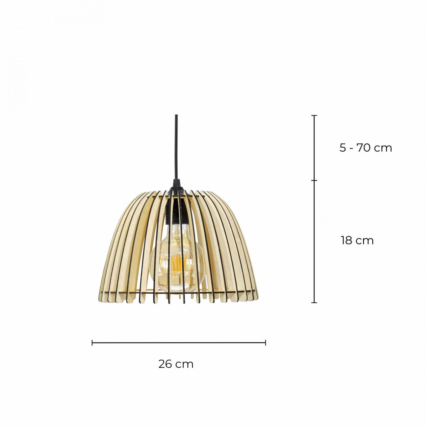 Suspension en bois de peuplier - SATONE